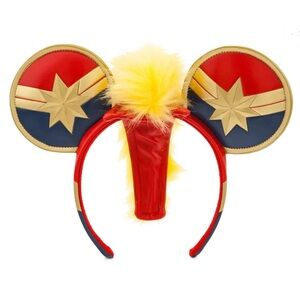 Captain Marvel Mickey Mouse Disney Ears Headband Avengers NWT